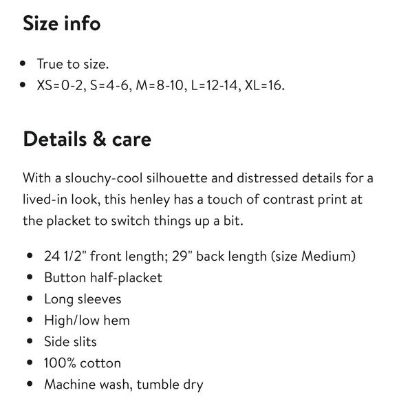 Free People Fall For You Waffle Weave Slouchy Henley Women’s Size XS Ivory NEW - Picture 11 of 11